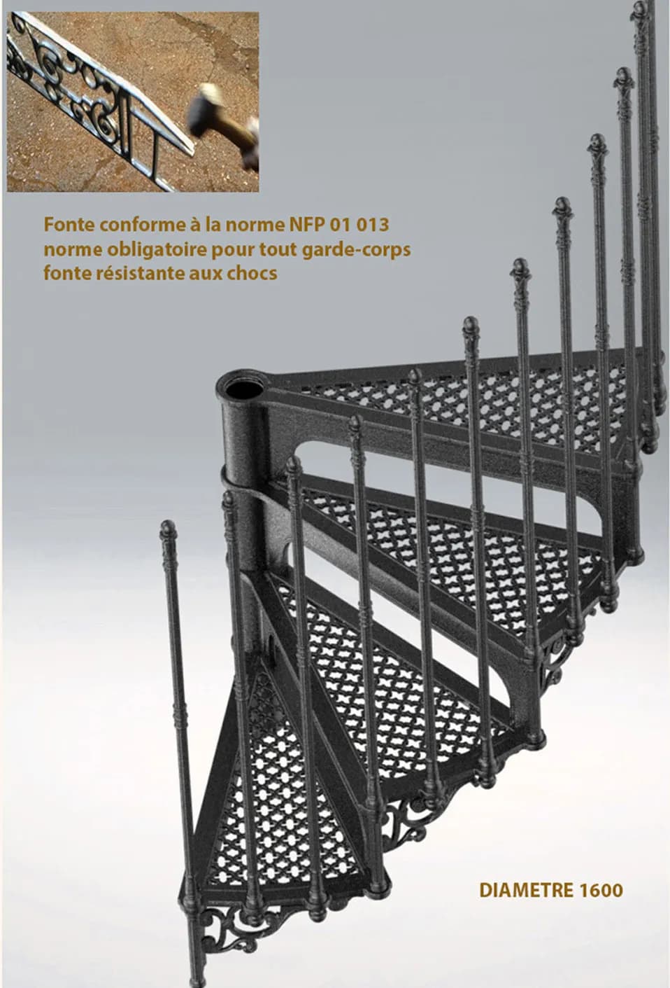 Gietijzeren trap type 800