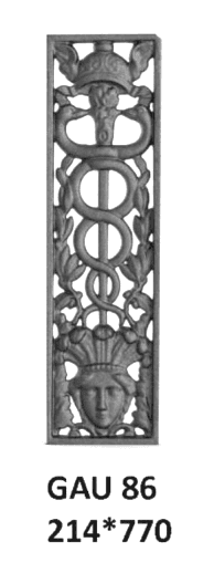 Balustrade, sierlijke leuning in gietijzer