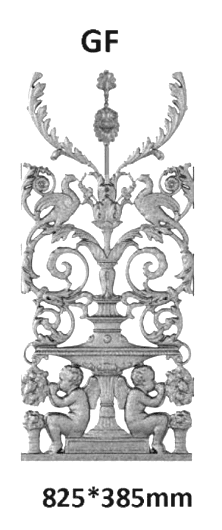 Balustrade, sierlijke leuning in gietijzer
