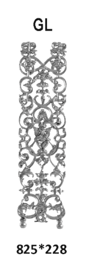Balustrade, sierlijke leuning in gietijzer
