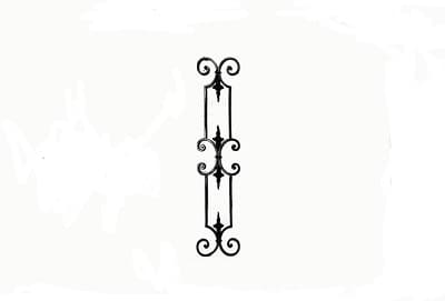 Baluster, gietijzeren leuning