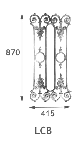 Balustrade, sierlijke leuning in gietijzer