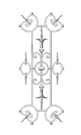 Balustrade, sierlijke leuning in gietijzer
