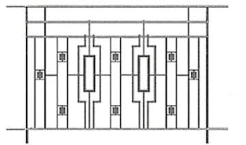 Balustrade, sierlijke leuning in gietijzer