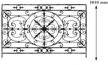 Balustrade, sierlijke leuning in gietijzer