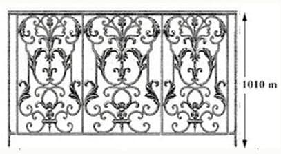 Balustrade, sierlijke leuning in gietijzer