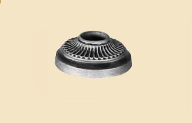 Versteek ronde paal in bewerkt smeedijzer - Ref: 392