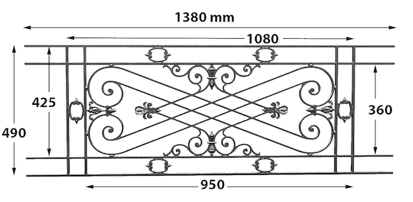 BALCONRELING, LEUNING, BALUSTRADE, LOISELET - ZI