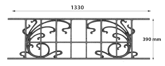 BALKONRELING, HEK, BALUSTRADE, LOISELET - ZZ