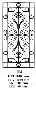 Deurrooster gietijzer — Referentie UM