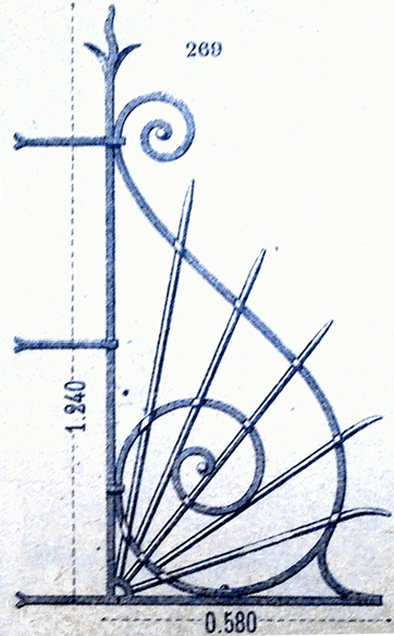 Gietijzeren scheidingsrooster Loiselet - 2e model