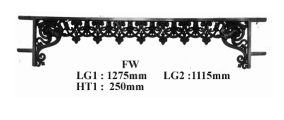 Raamsteun van gietijzer — ref FW