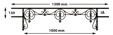 Raamsteun van gietijzer — ref IA