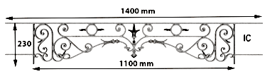 Raamsteun van gietijzer — ref IC